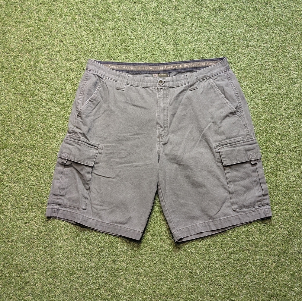Boy Scouts Of America Shorts Mens 38 Olive Green Uniform Canvas Outdoors Hiking